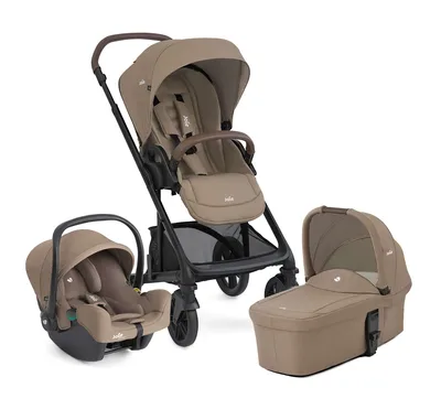 עגלה לתינוק משולבת 3 חלקים כולל אמבטיה, טיולון וסלקל דגם כרום ג'ואי Chrome Trio Joie