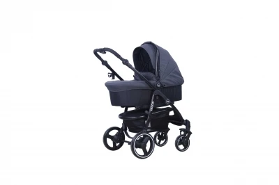 עגלת VAGON איכותית ביותר עריסה וטיולון מבית ICON צבע שחור אפור