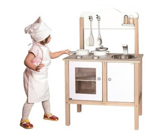מטבח קלאסי לילדים מעץ מלא NOBLE מבית Pitoys משחק שכל ילד\ה היו רוצים!! כולל שלל אביזרים!! ועוד!!