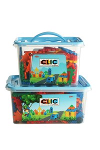 !100 חלקים מגוונים וצבעוניים מיועד לגילאי 3-12 MEGA CLIC