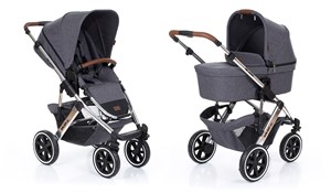 עגלה לתינוק דגם סלסה מבית אי.בי.סי דיזיין | ABC Design בעלת עיצוב יוקרתי ושלד בצבע ניקל