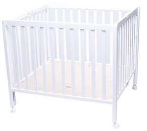 לול תינוקות לבן עשוי מעץ בוק מלא מבית "סופר בייבי"