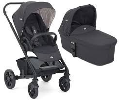 הכל בעגלה אחת!!! עגלת תינוק ג'ואי כרום עם סל שכיבה וטיולון בצבע אמבר שחור