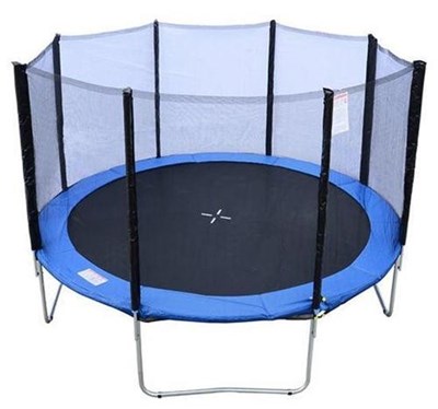 טרמפולינה לחצר עם סולם איכותית וחזקה בקוטר 2.44 מטר!