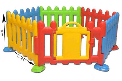 גדר בטיחות 6 צלעות צבעונית עשויה פלסטיק קשיח לשימוש חוץ ופנים