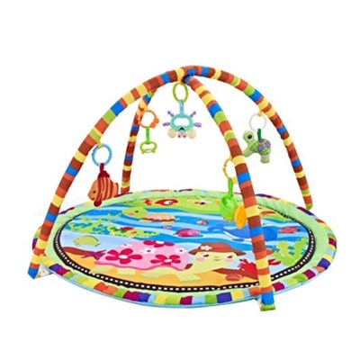 אוניברסיטה לתינוק מעניינת וצבעונית עם 2 קשתות צעצועים נתלים להנאה מרובה של תינוקך