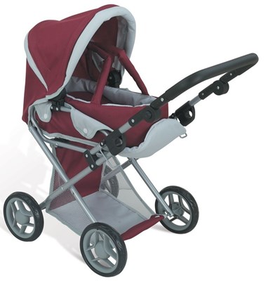 עגלת בובה איכותית וחזקה עם סל שכיבה של חברת TWIGI