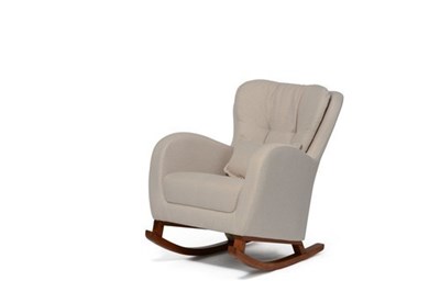 כורסאת הנקה ורונה בג' VERONA BEIG מבד אריג ורגלי עץ מלא לחווית הנקה מושלמת