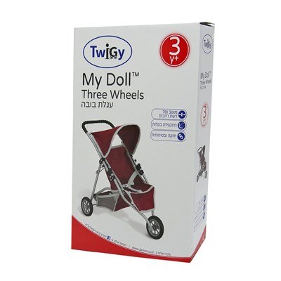 עגלת בובה 3 גלגלים מבית TWIGI איכותית ויפה ובמחיר מיוחד