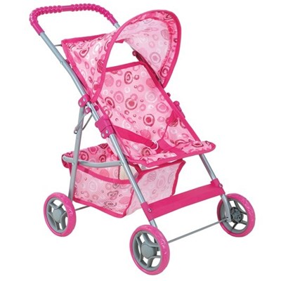 עגלת בובה איכותית וחזקה מבית TWIGI עם סל תחתון רחב