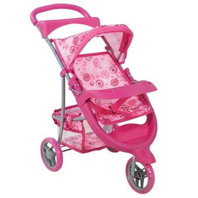 עגלת בובה איכותית וחזקה במיוחד מבית TWIGI עם מגש קדמי ואחורי