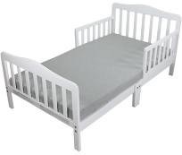 מיטת מעבר מחוזקת עץ מלא בעלת 6 רגליים מאי - בלבן - מותנה ברכישת מזרן