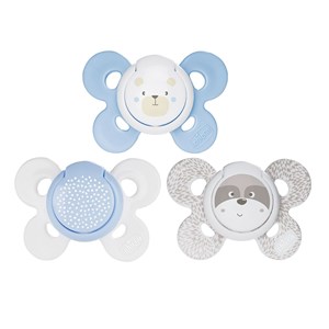 זוג מוצצי סיליקון 0-6M קומפורט - Soother Comfort Boy Sil 0-6 צ'יקו Chicco