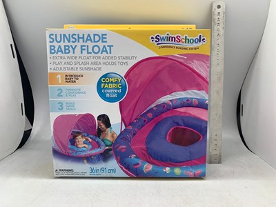 מושב ישיבה מתנפח לבריכה לפעוטות עם צלון יציב ובטיחותי מגיל 6 חודשים עד 18 חודשים