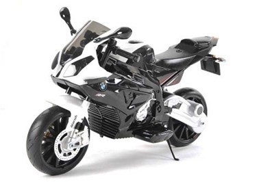 אופנוע BMW 12 וולט יפהפה עם גלגלי עזר מתאים לגילאי 3-8 שנים