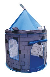 אוהל טירה מהמם בצבע כחול +100 כדורים