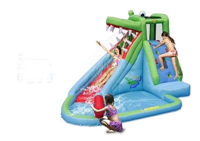 מתקן מגלשת מים דגם הקרוקודיל כולל מדרגות חיצוניות משימשונית