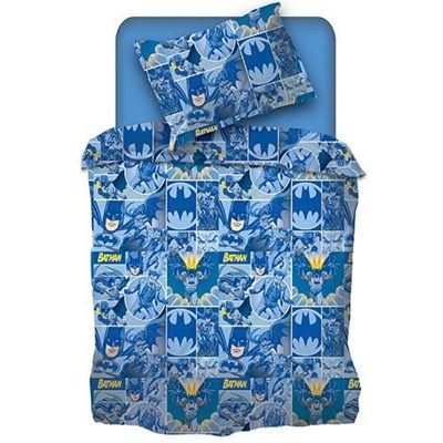 סט מצעים יחיד 3 חלקים בדמות BATMAN סדין ציפה ציפית מבד אלקמט