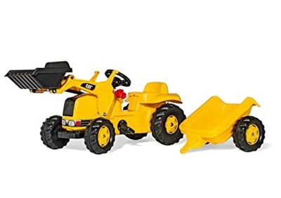 טרקטור פדלים מבית האיכות הגרמני ROLLI TOYS כולל כף קידמית ועגלה לגילאי 2-5 שנים. אספקה 10 ימי עסקים.