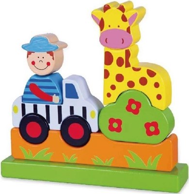 פאזל עומד מגנטי דמויות וחיות 9 חלקים -בסגנון ספארי מבית Viga