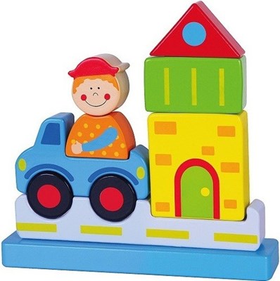 פאזל עומד מגנטי 9 חלקים עוזר לפיתוח הדמיון - בסגנון טיול בעיר מבית Viga