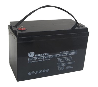 מצבר עופרת 12 וולט 100 אמפר/שעה מבית רוזטק חצי שנת אחריות