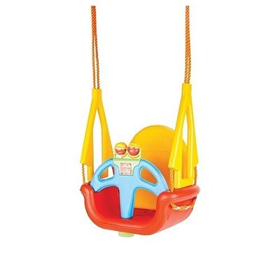 נדנדה 3 ב-1 רחבה פלסטיק מנופח וסגירה קידמית לפעוטות משולבת צעצוע וחבל באורך 160 ס"מ לתליה מבית PILSAN