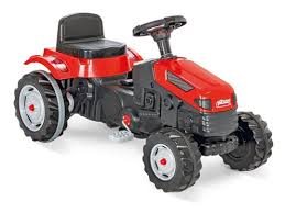 טרקטור בימבה אדום עם פדלים פילסן Pilsan טרקטור ענק לילדים הנשלט על ידי פדלים והגה קיים בצבע ירוקצהוב