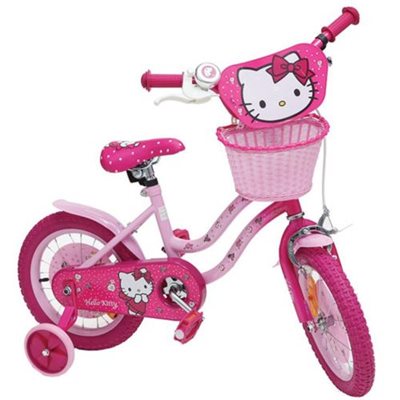 אופני BMX מקוריים של דיסני - הלו קיטי Disney Hello Kitty כולל גלגלי עזר .מידה 12 אחרון במלאי