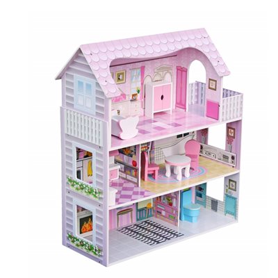 בית בובות לבנות 3 קומות כולל כל האביזרים