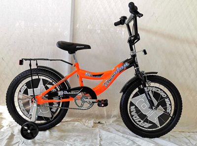 אופני ילדים BMX מבית "בסידן" עם גלגלי עזר סבל ומחזירי אור בצבעים מטאליים מרשימים