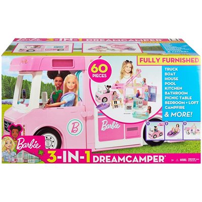 קראוון ברבי גדול ומרשים BARBI CARAVAN עם 60 תוספות