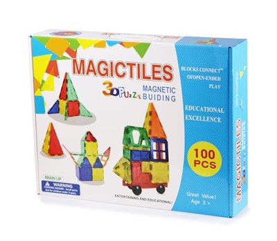 משחק מגנטים 100 חלקים - גדולים במיוחד MAGICTILES