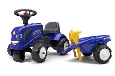 מיני טרקטור עם עגלה נגררת וכלי עבודה לגילאי שנה-שלוש