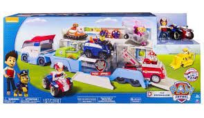 PAW PATROLLER מוביל המכוניות של מפרץ ההרפתקאות עם כל התוספות