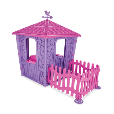 בית עם חצר לילדים בית עם חצר לילדים מבית פילסאן , עשוי מפלסטיק איכותי ועמיד בשמש , נוח וקל להרכבה ופירוק מתאים לשימוש בתוך הבית או בגינה .