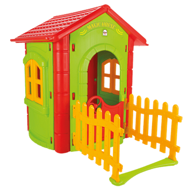 בית עם חצר לילדים בית עם חצר לילדים מבית פילסן , עשוי מפלסטיק איכותי ועמיד בשמש , נוח וקל להרכבה