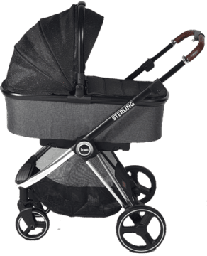 עגלה משולבת דגם STERLING מבית iCON צבע SILVER