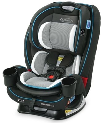 כיסא בטיחות משולב בוסטר 3 ב 1 TrioGrow SNUGLOCK שקיבל את הציון הכי גבוה בקטגוריה - שחור אפור/טורקיז Thatcher גרקו