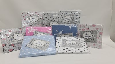 סדין למיטת תינוק או מעבר מבית נחמדים בשלל צבעים 130/70 ס"מ