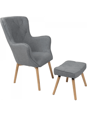 כורסת הנקה פרינס+הדום אפור