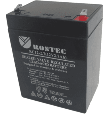 מצבר עופרת 12 וולט 2.7 אמפר/שעה RC12-2.7 Rostec